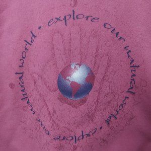 Earth World Themed Vintage 90s Sweatshirt Womens Size M